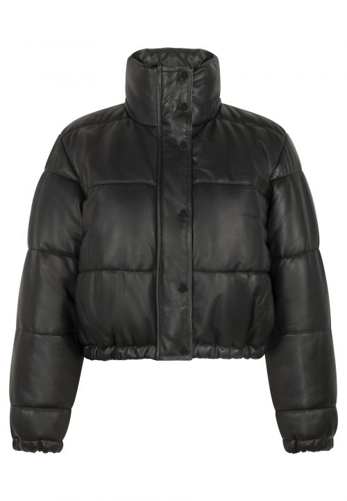 ASKA CROPPED PUFFER – Winter jacket – black